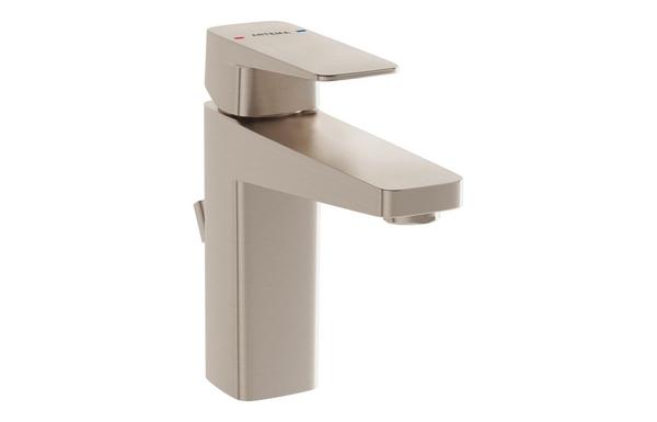 VitrA Root Square Basin Mixer w/Waste Lever - Brushed Nickel